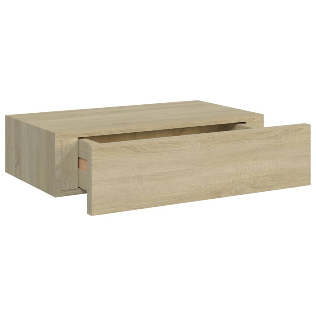 Dulapuri de perete cu sertar, 2 buc., stejar, 40x23,5x10 cm MDF