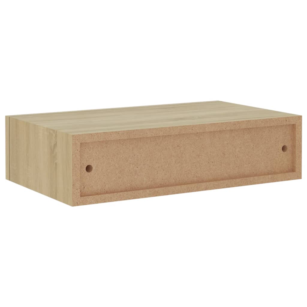 Dulapuri de perete cu sertar, 2 buc., stejar, 40x23,5x10 cm MDF