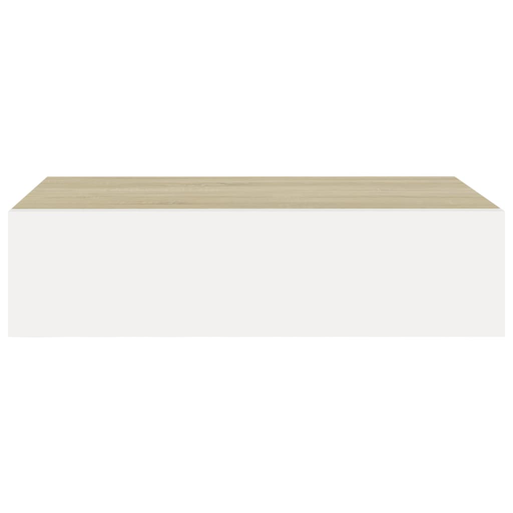 Dulapuri de perete cu sertar 2 buc stejar/alb 40x23,5x10 cm MDF