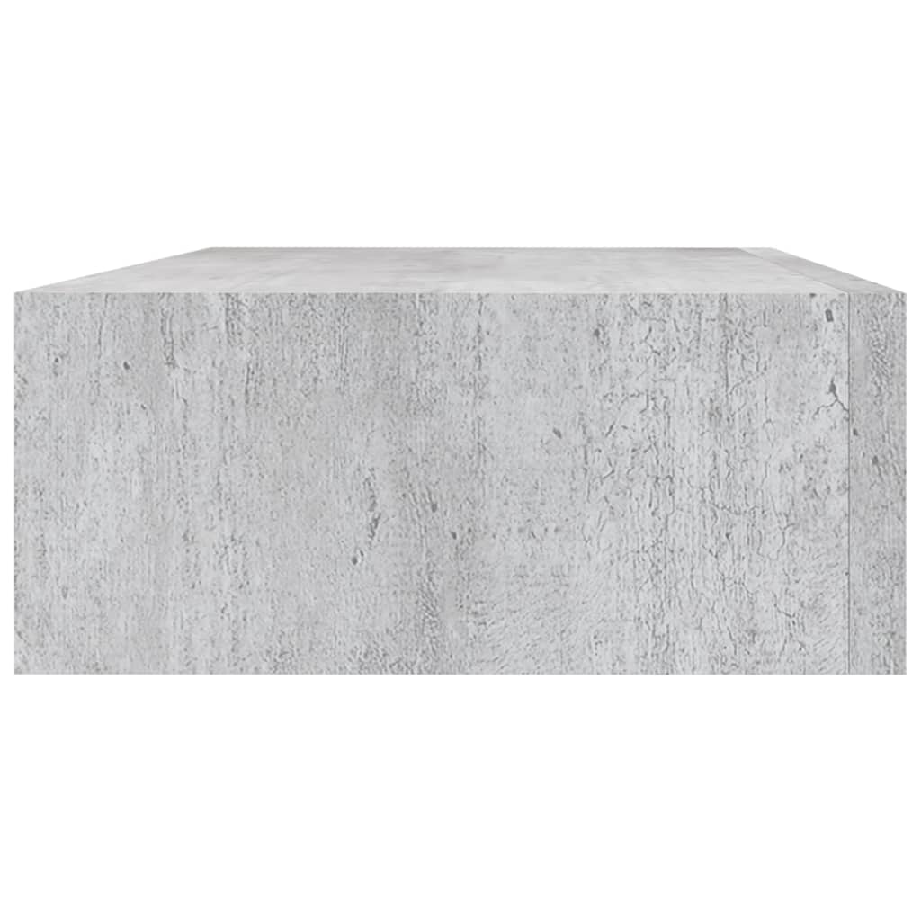 Dulapuri de perete cu sertar 2 buc. gri beton 40x23,5x10 cm MDF