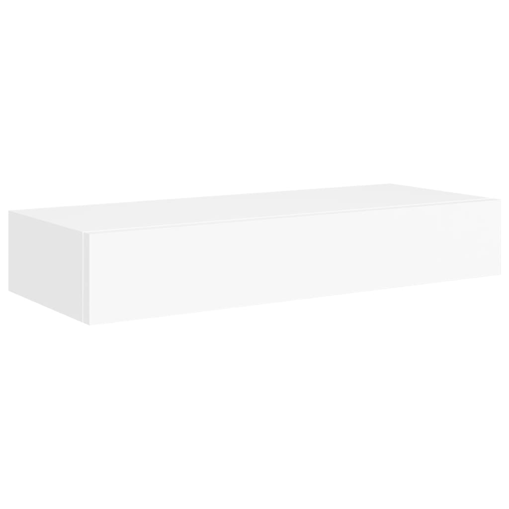 Dulapuri de perete cu sertare 2 buc. alb, 60x23,5x10 cm MDF