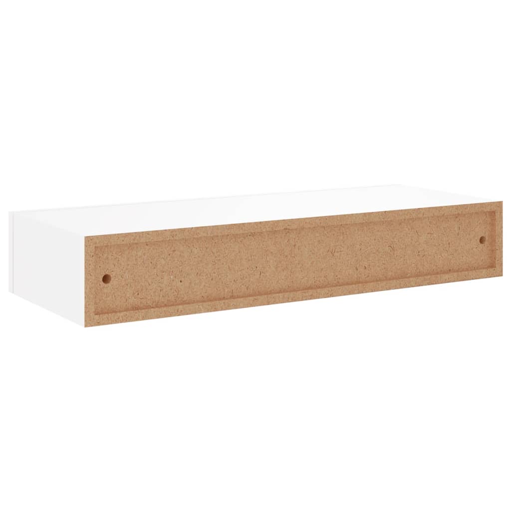 Dulapuri de perete cu sertare 2 buc. alb, 60x23,5x10 cm MDF