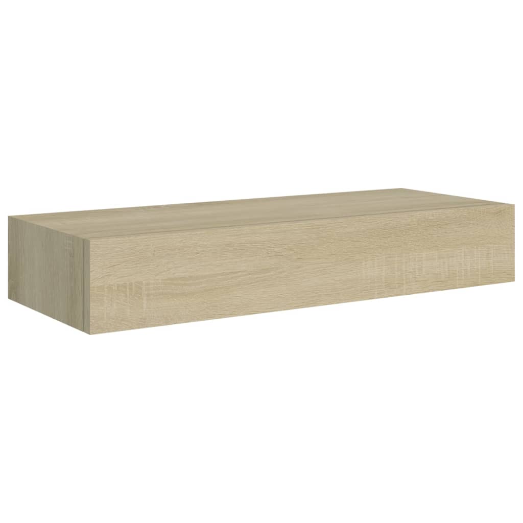 Dulapuri de perete cu sertare 2 buc. stejar 60x23,5x10 cm MDF