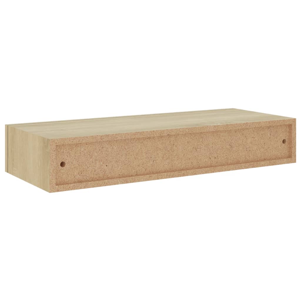 Dulapuri de perete cu sertare 2 buc. stejar 60x23,5x10 cm MDF