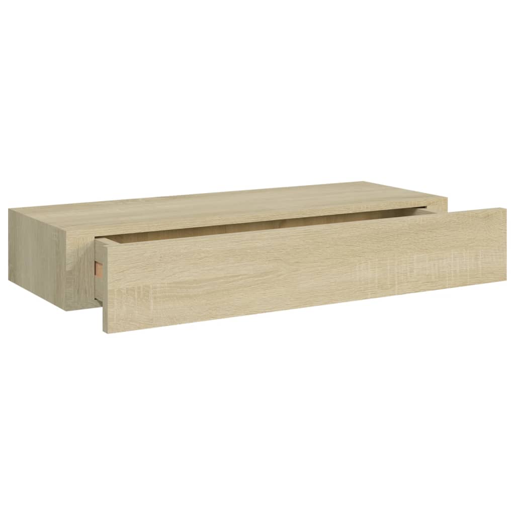 Dulapuri de perete cu sertare 2 buc. stejar 60x23,5x10 cm MDF