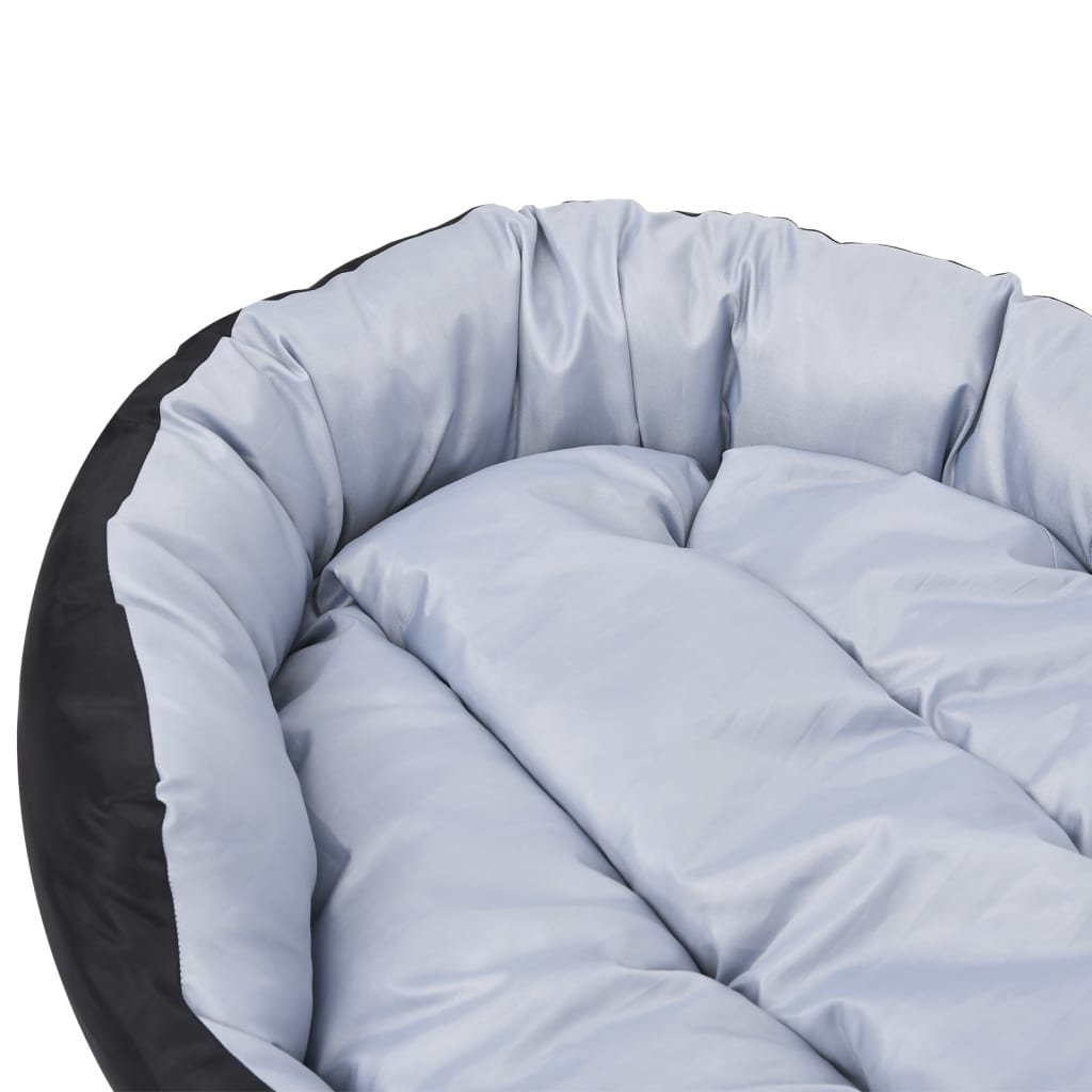 Washable reversible cushion for dogs, gray and black, 110x80x23 cm