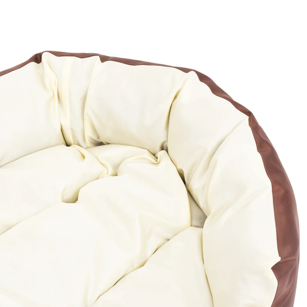 Washable reversible cushion for dogs brown/cream, 110x80x23 cm