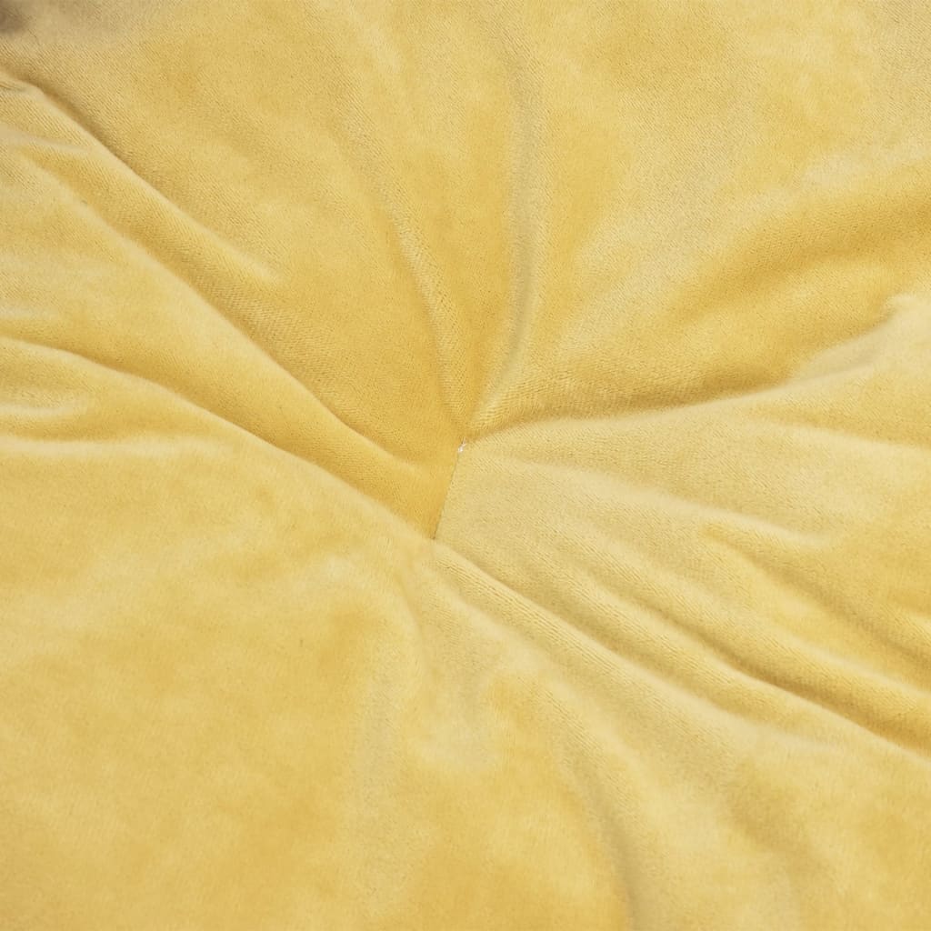 Dog bed, black/yellow 99x89x21 cm plush/eco-leather