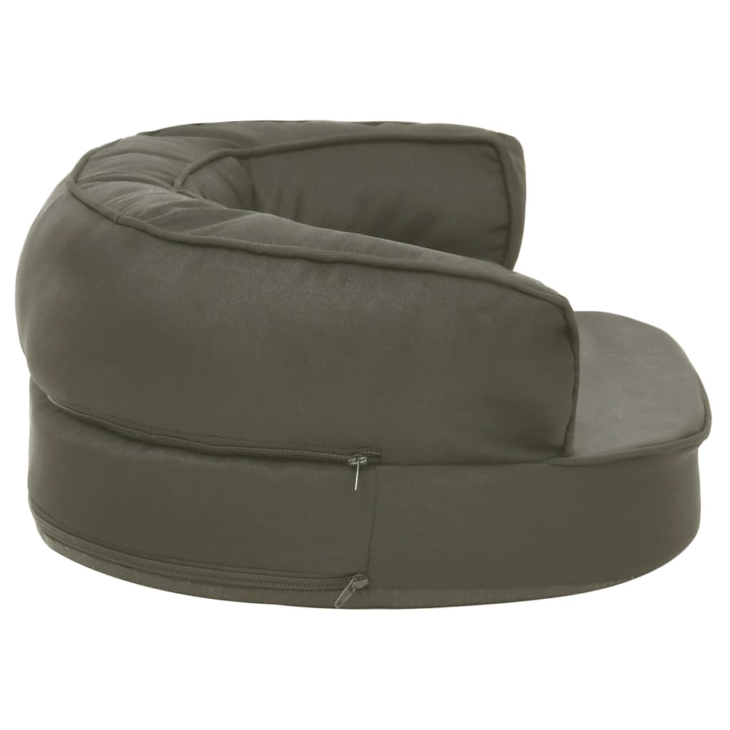 Ergonomic dog bed mattress, 60x42 cm, dark gray, linen look