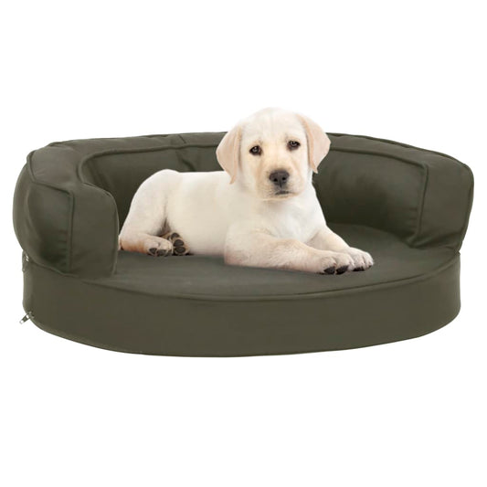 Ergonomic dog bed mattress, 60x42 cm, dark gray, linen look