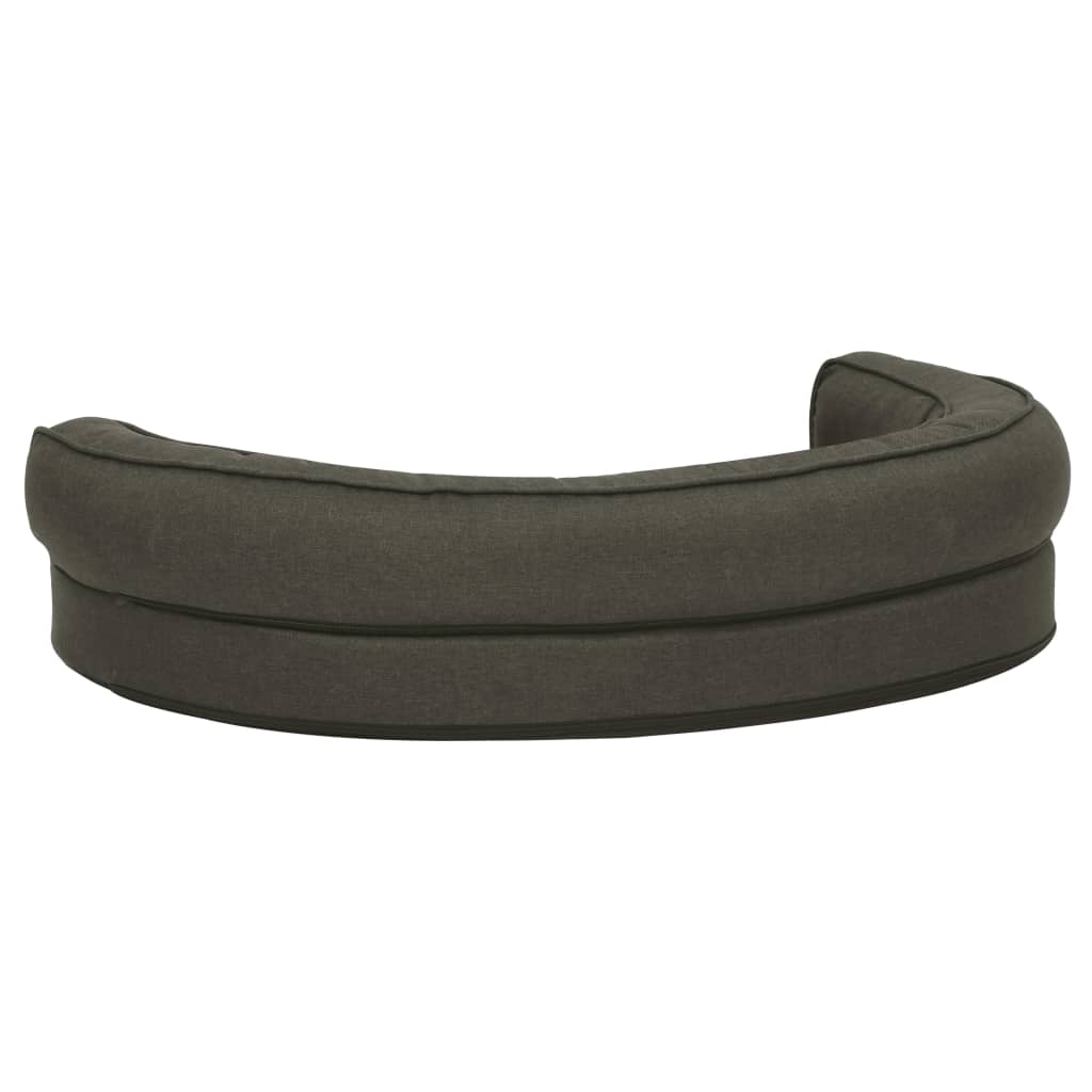 Ergonomic dog bed mattress, dark grey, 75x53 cm, linen look