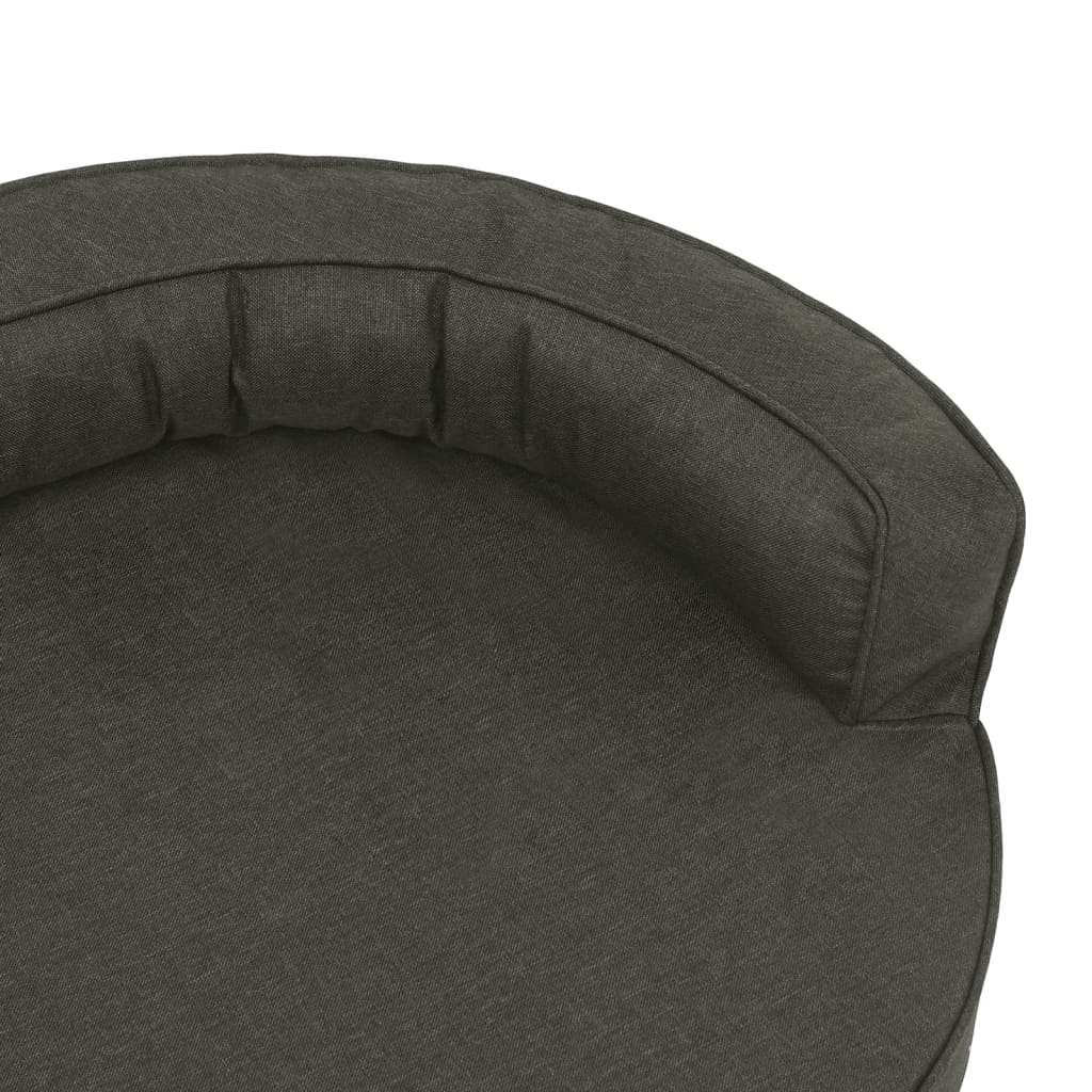 Ergonomic dog bed mattress, dark grey, 75x53 cm, linen look