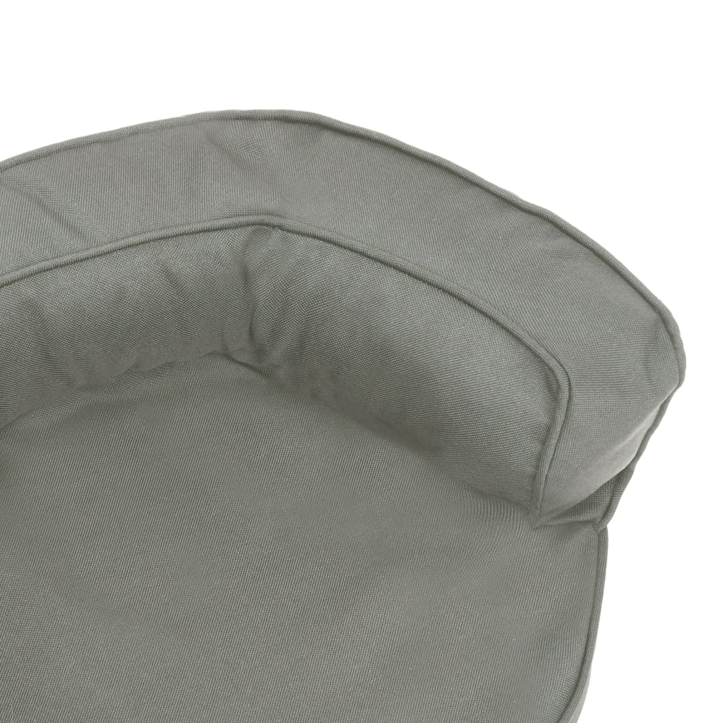 Ergonomic dog bed mattress, 60x42 cm, gray, linen look