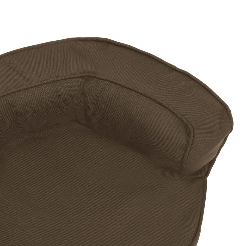 Ergonomic dog bed mattress, brown, 60x42 cm linen/fleece look