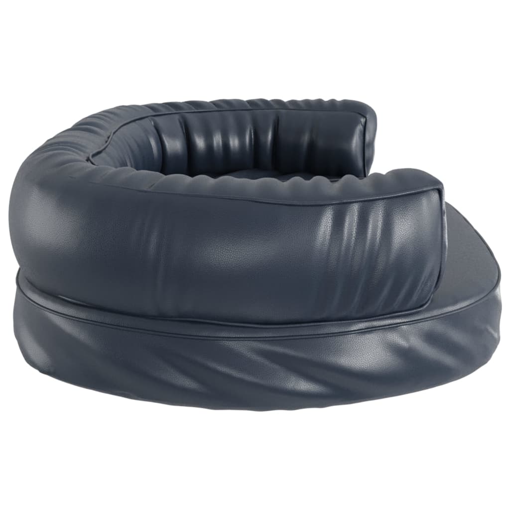 Dog bed, ergonomic foam, blue, 88x65 cm, eco leather