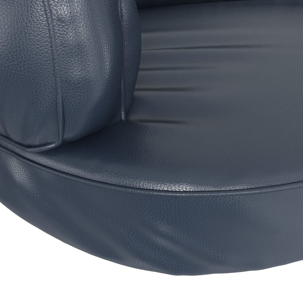 Dog bed, ergonomic foam, blue, 88x65 cm, eco leather