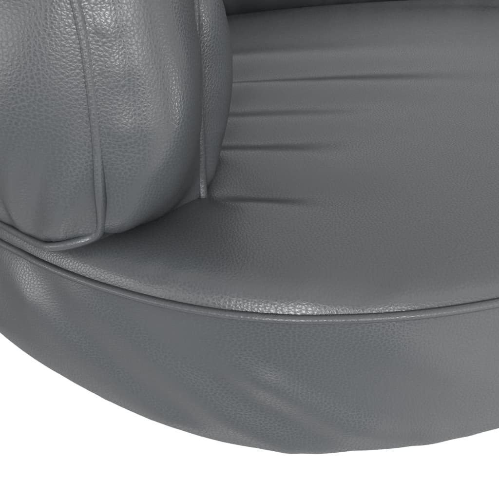 Dog bed, ergonomic foam, gray, 88x65 cm, eco leather