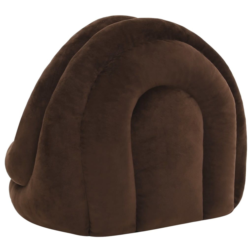 Cat bed, brown and cream, 50x50x45 cm
