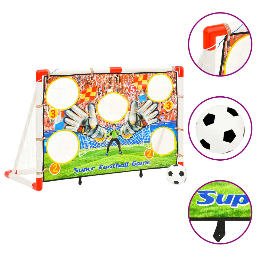 Children's soccer goal set with goal wall 120x51x77.5 cm