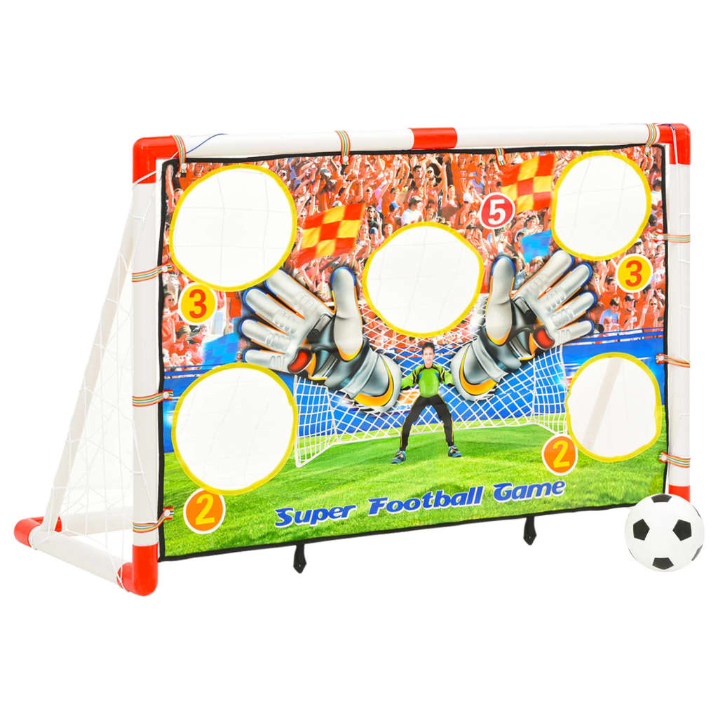 Children's soccer goal set with goal wall 120x51x77.5 cm