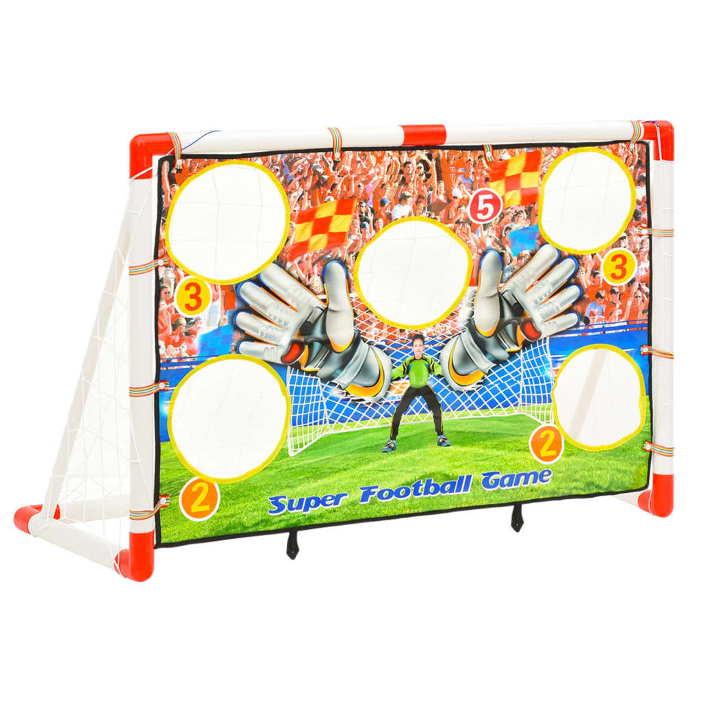 Children's soccer goal set with goal wall 120x51x77.5 cm