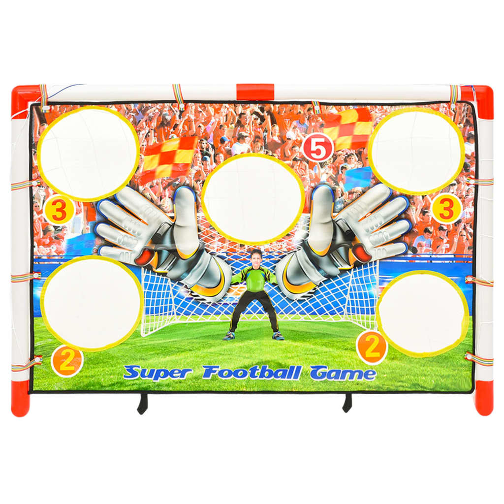 Children's soccer goal set with goal wall 120x51x77.5 cm