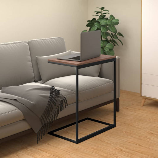 Side table, black, 55x35x66 cm, composite wood