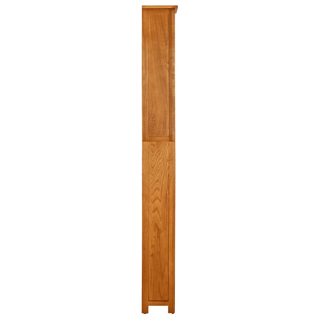 Bibliotecă cu 7 rafturi, 60x22x200 cm, lemn masiv de stejar