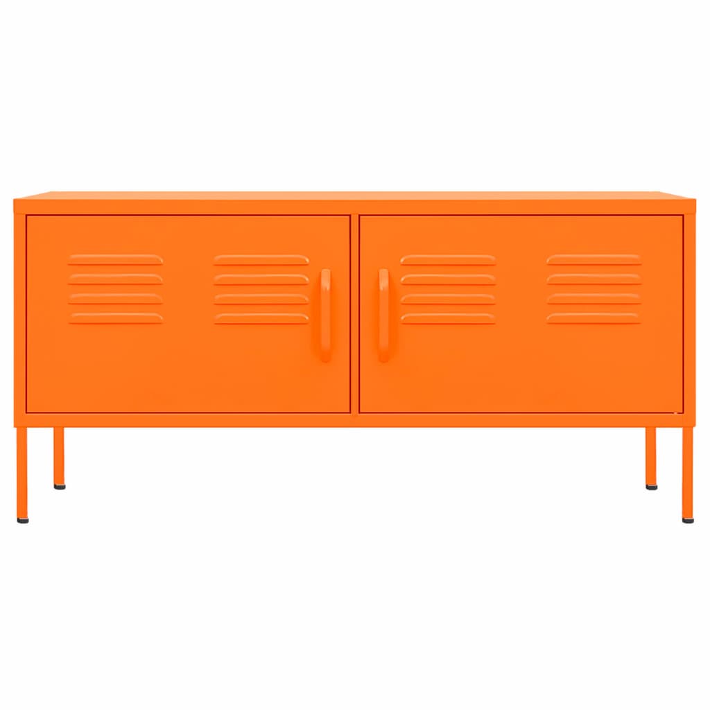 Comodă TV, portocaliu, 105x35x50 cm, oțel