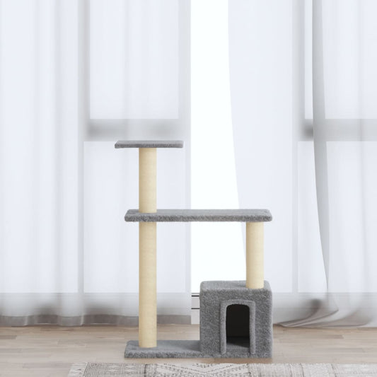 Cat set, sisal rope poles, light grey, 70 cm