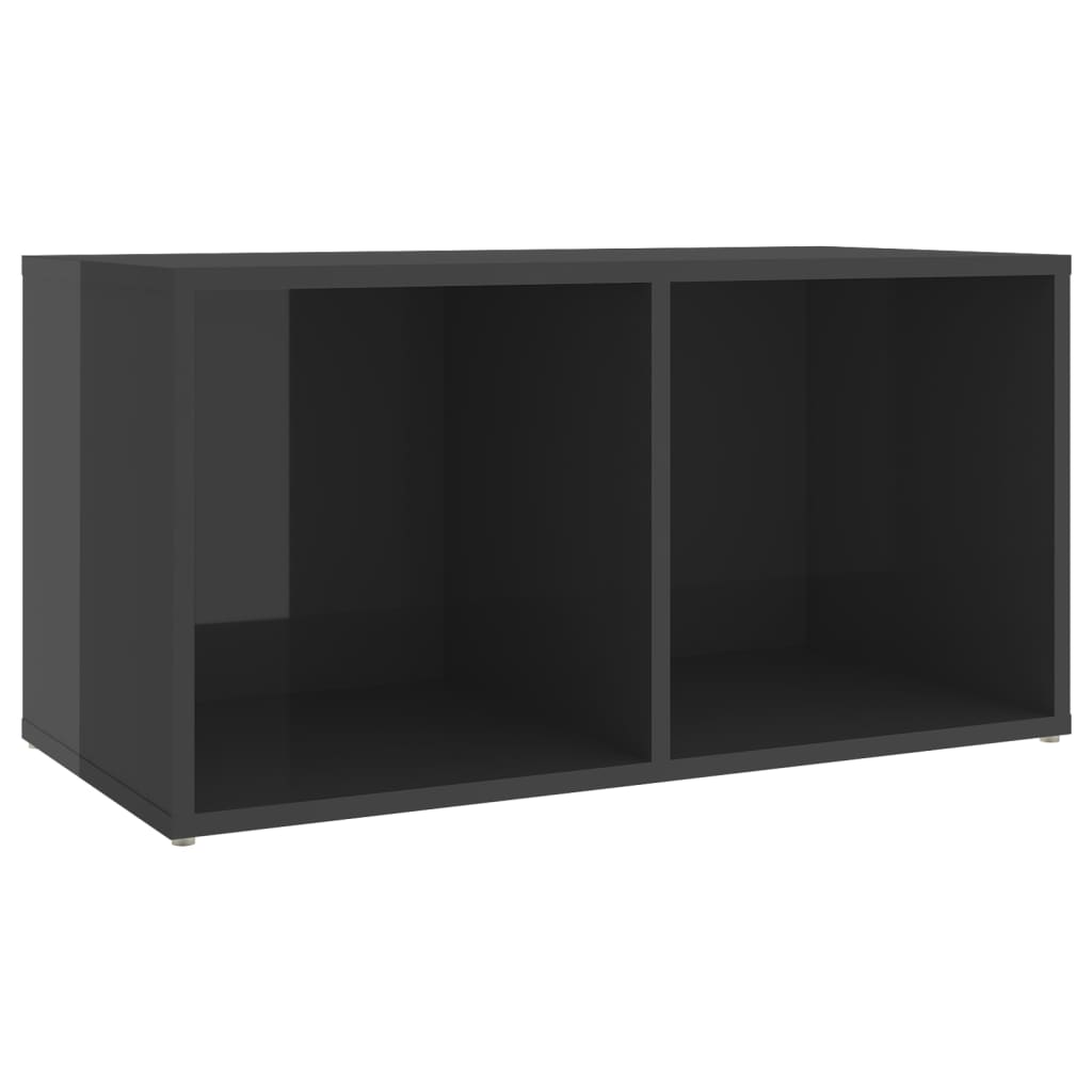 Dulapuri TV 2 buc gri extralucios 72x35x36,5 cm lemn prelucrat