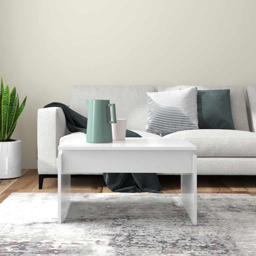 Coffee table, white, 68x50x38 cm, chipboard