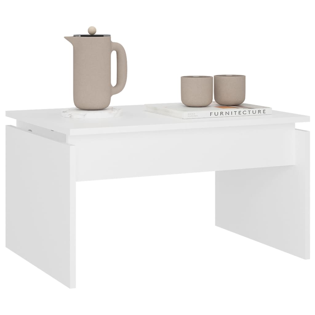 Coffee table, white, 68x50x38 cm, chipboard