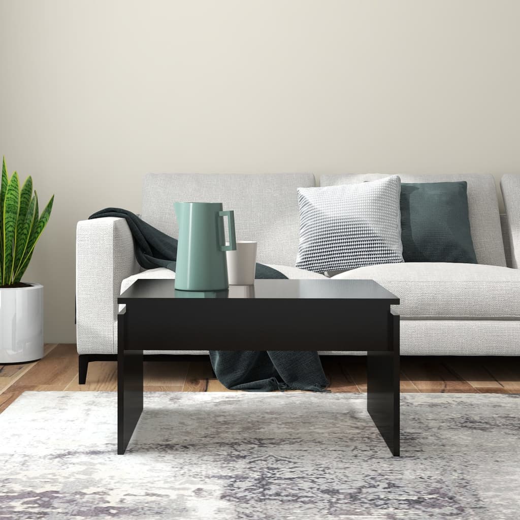 Coffee table, black, 68x50x38 cm, chipboard