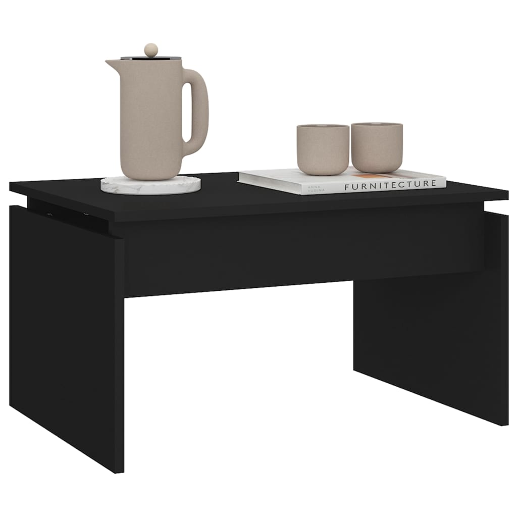 Coffee table, black, 68x50x38 cm, chipboard