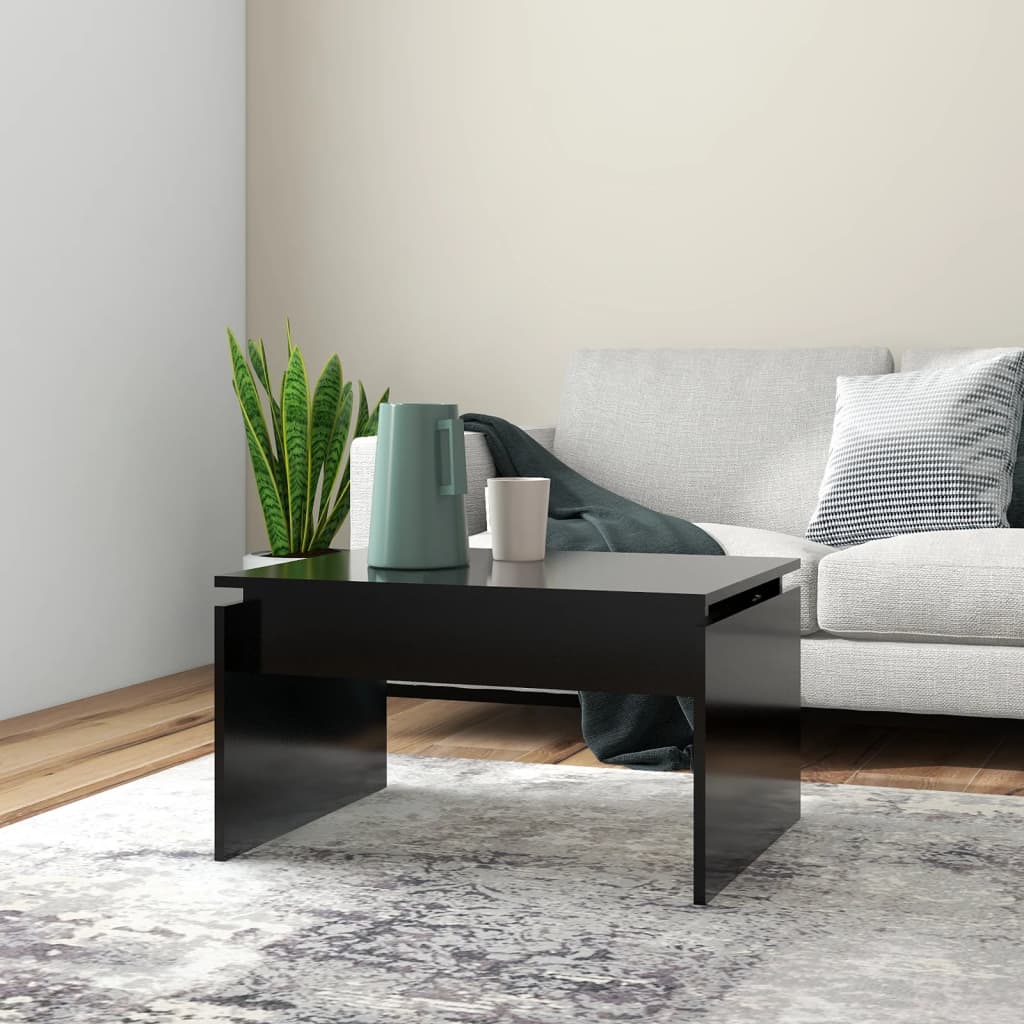 Coffee table, black, 68x50x38 cm, chipboard