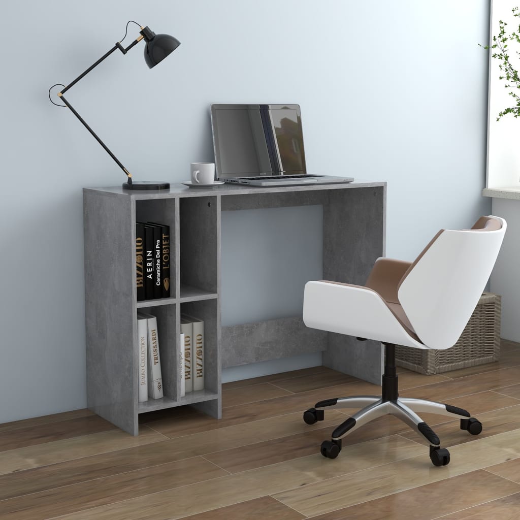 Notebook desk, concrete gray, 102.5x35x75 cm, chipboard
