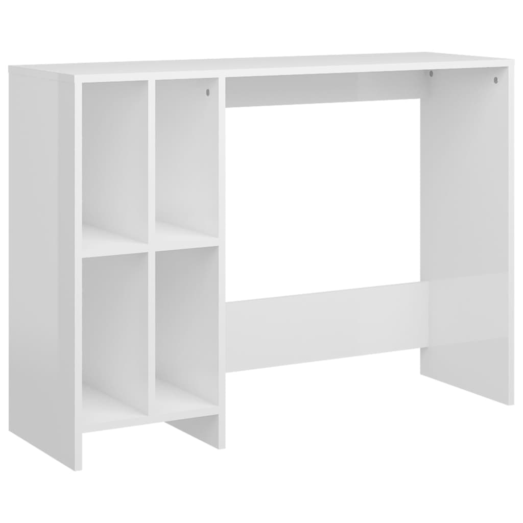 Notebook desk, extra-glossy white, 102.5x35x75 cm, chipboard