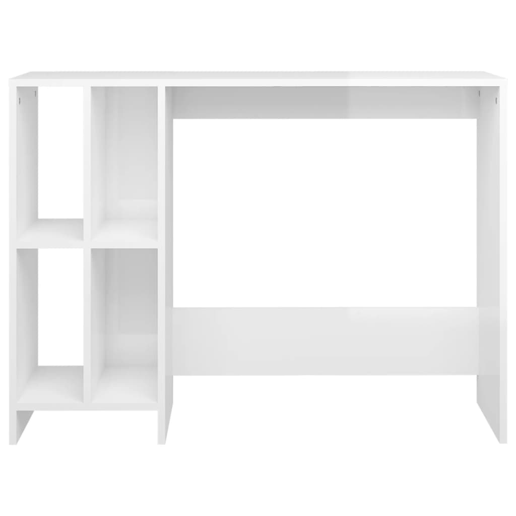 Notebook desk, extra-glossy white, 102.5x35x75 cm, chipboard