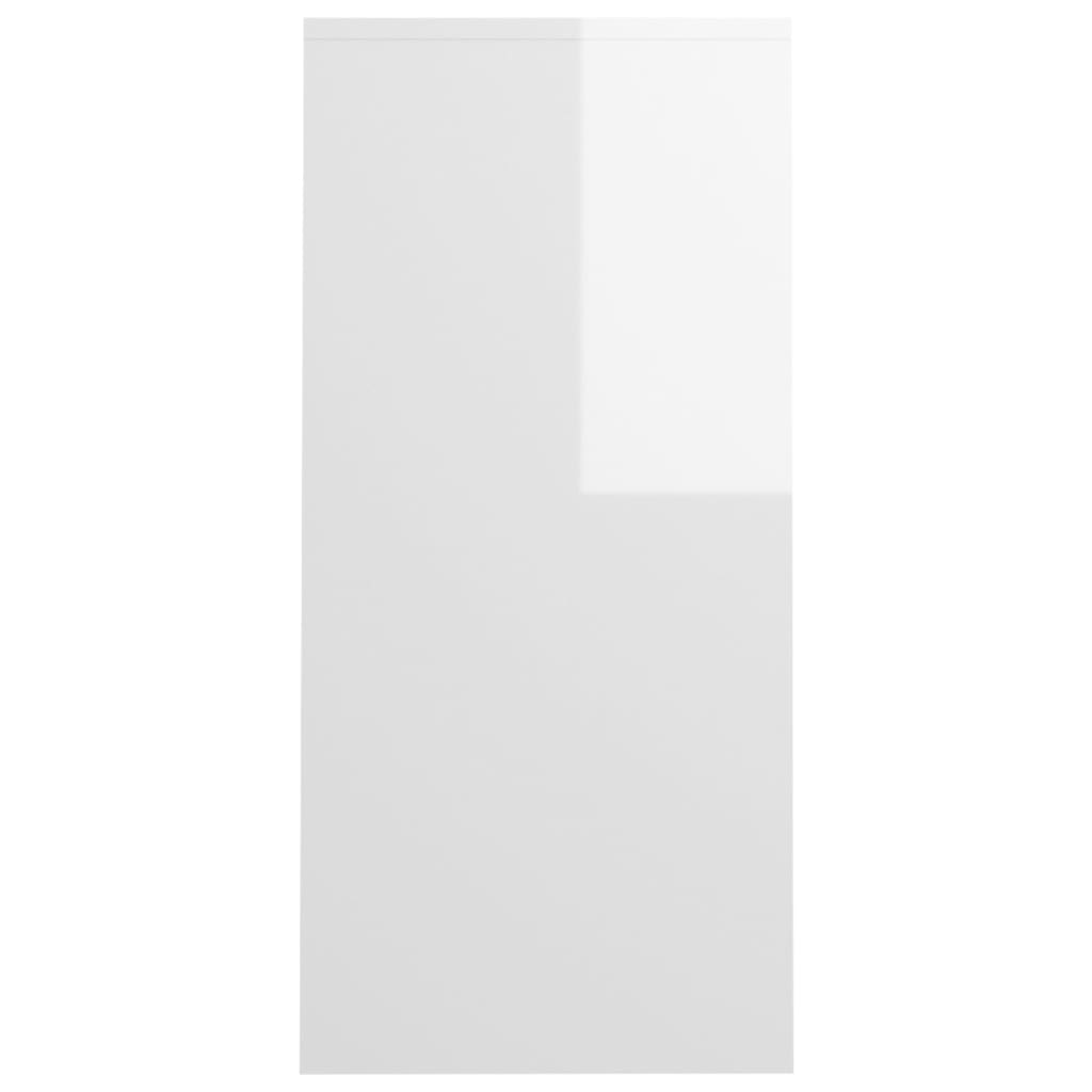 Notebook desk, extra-glossy white, 102.5x35x75 cm, chipboard