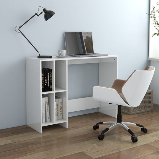 Notebook desk, extra-glossy white, 102.5x35x75 cm, chipboard