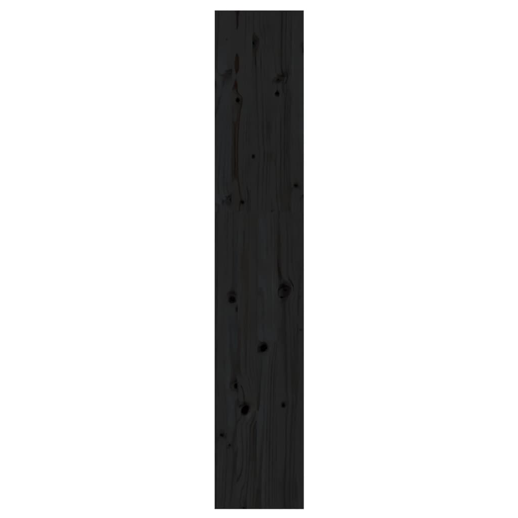 Black bookcase/room divider 60x30x167.5 cm solid pine wood