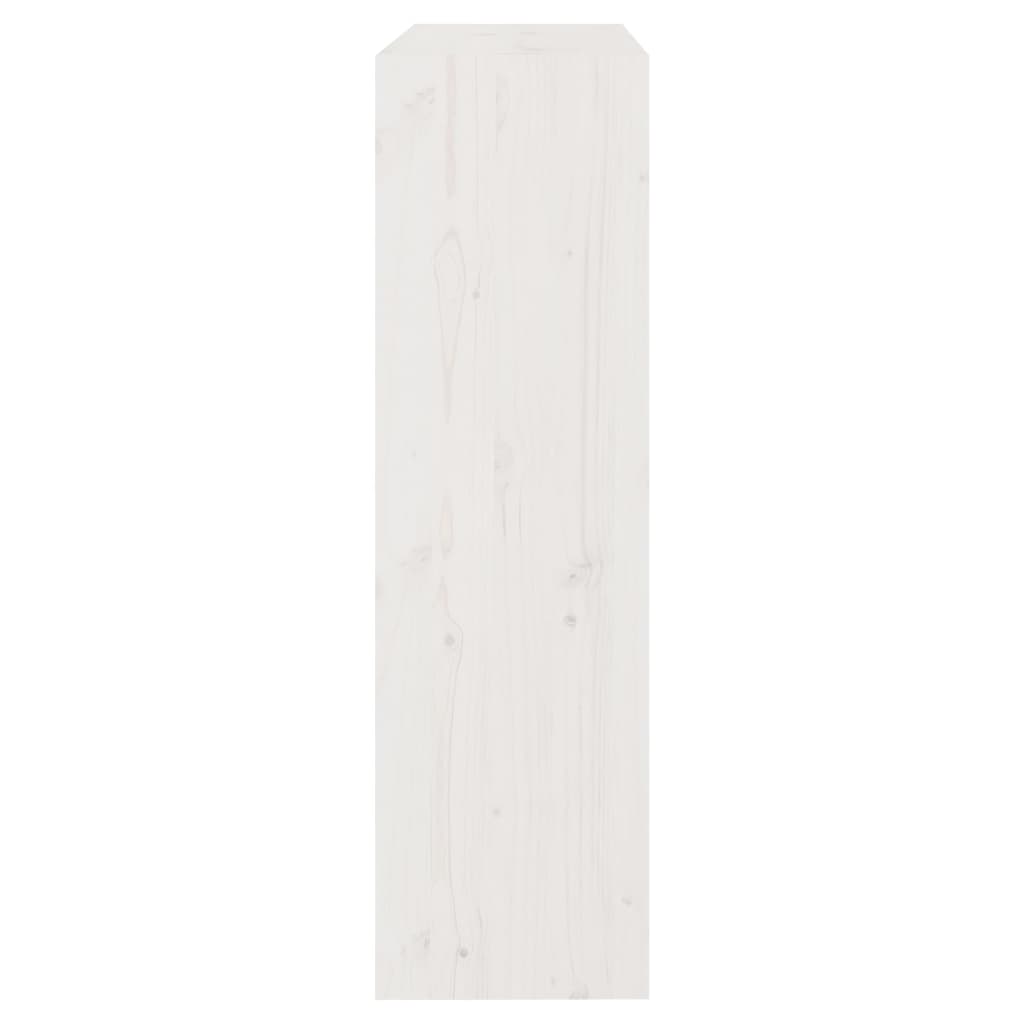 Bibliotecă/Separator cameră alb, 80x30x103,5 cm, lemn masiv pin