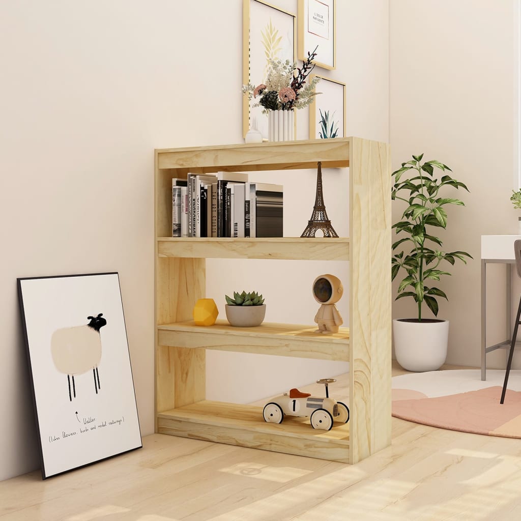 Bookcase/Room divider, 100x30x103 cm, solid pine wood