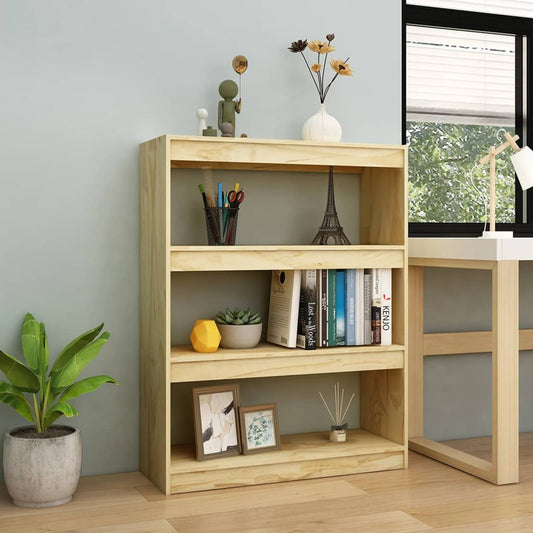 Bibliotecă/Separator cameră, 100x30x103 cm, lemn masiv pin