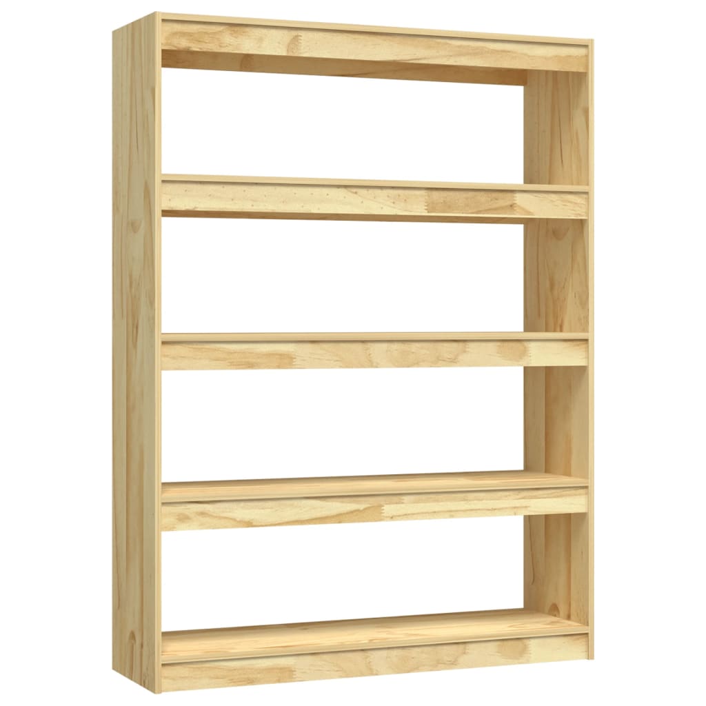 Bibliotecă/Separator cameră, 100x30x135,5 cm, lemn masiv pin