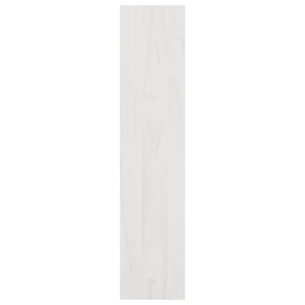 White bookcase/room divider 100x30x135.5 cm solid pine wood