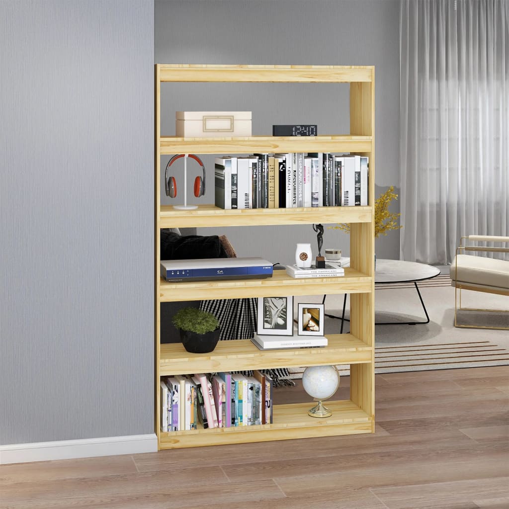 Bibliotecă/Separator cameră, 100x30x167,5 cm, lemn masiv pin
