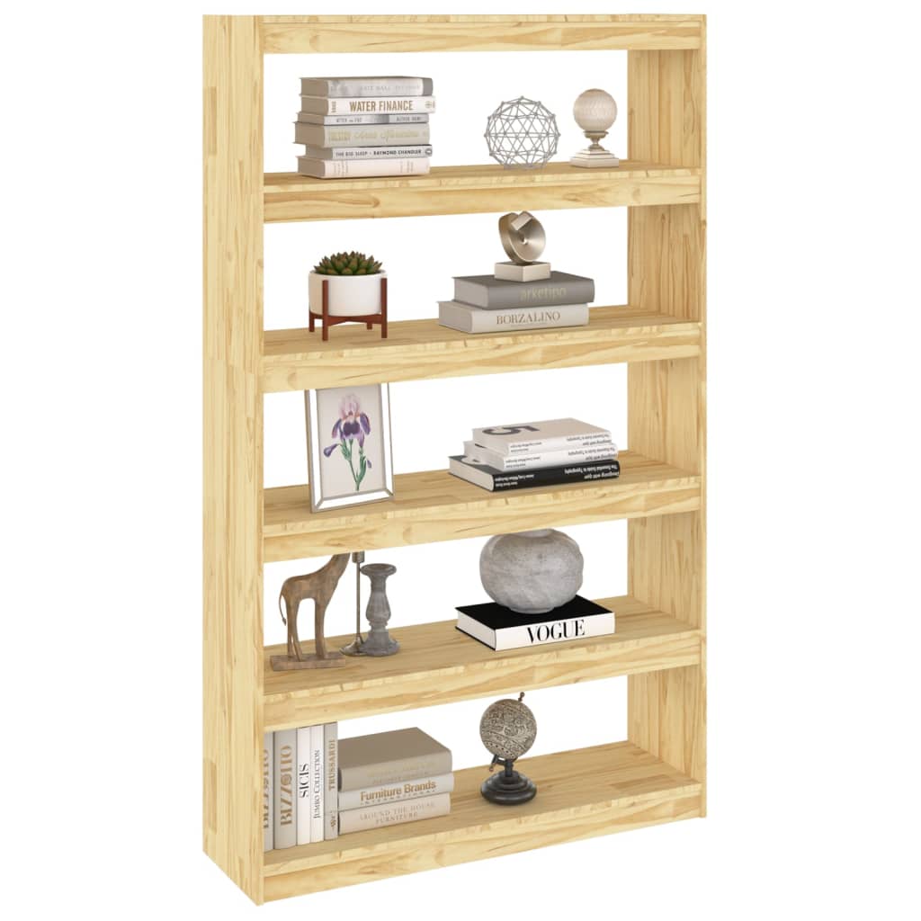 Bibliotecă/Separator cameră, 100x30x167,5 cm, lemn masiv pin