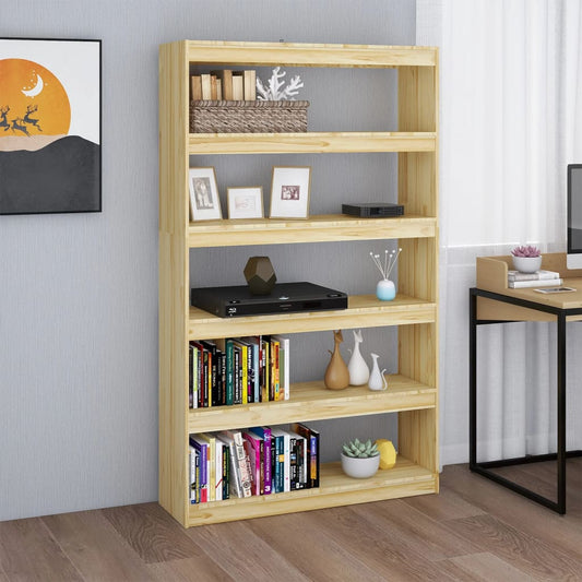 Bibliotecă/Separator cameră, 100x30x167,5 cm, lemn masiv pin
